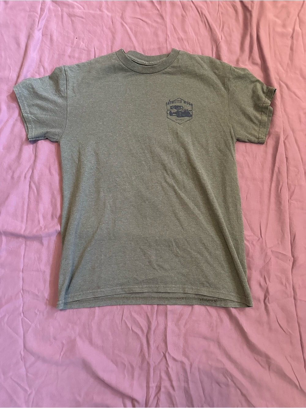 Casual Men's Short-Sleeve Olive Graphic Tee